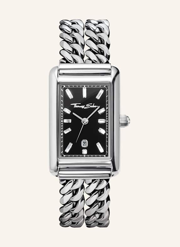 THOMAS SABO Damenuhr SILBER/ SCHWARZ