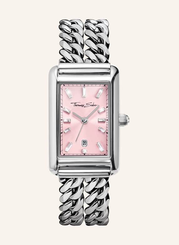 THOMAS SABO Damenuhr SILBER/ ROSA
