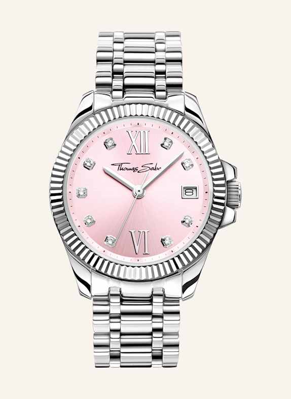 THOMAS SABO Damenuhr SILBER/ PINK