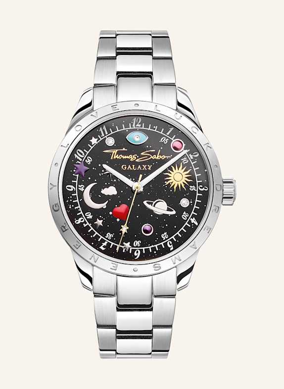 THOMAS SABO Damenuhr SILBER/ BLAU