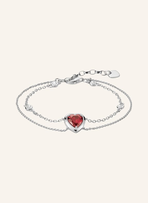 THOMAS SABO Armband SILBER/ WEISS/ ROT