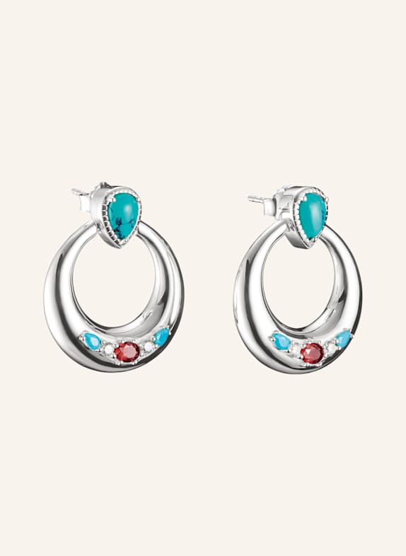 THOMAS SABO Ohrringe SILBER/ WEISS/ ROT