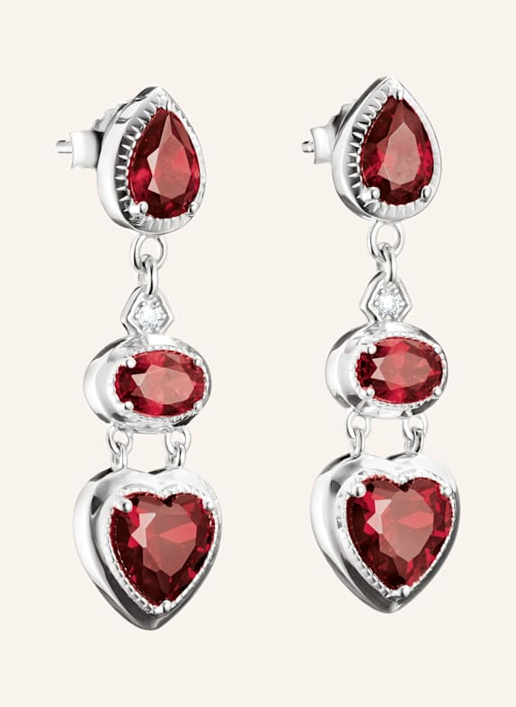 THOMAS SABO Ohrringe SILBER/ WEISS/ ROT