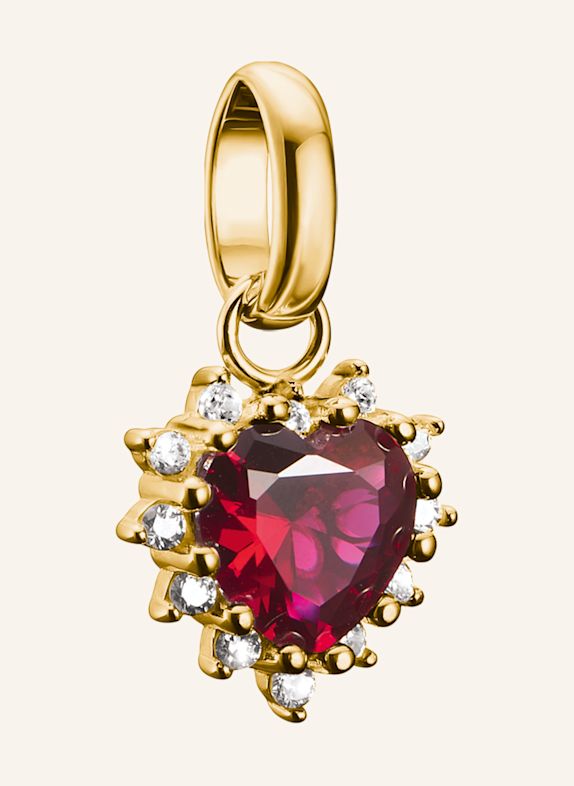 THOMAS SABO Charm-Anhänger GOLD / DUNKELROT