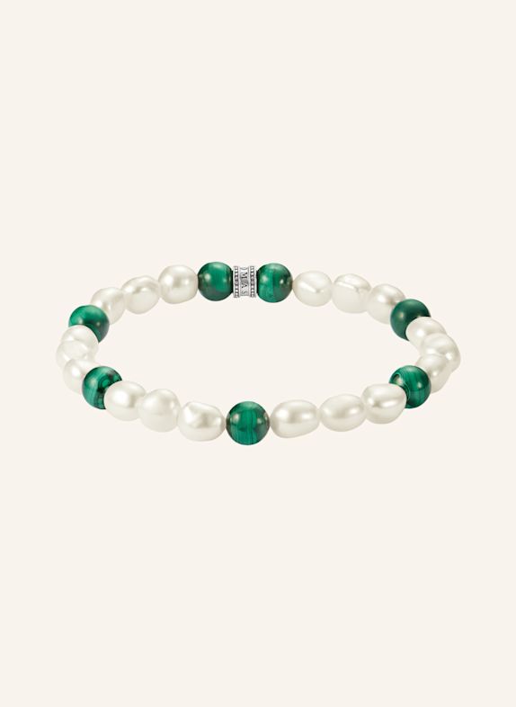 THOMAS SABO Armband GRAU / GRÜN / WEISS