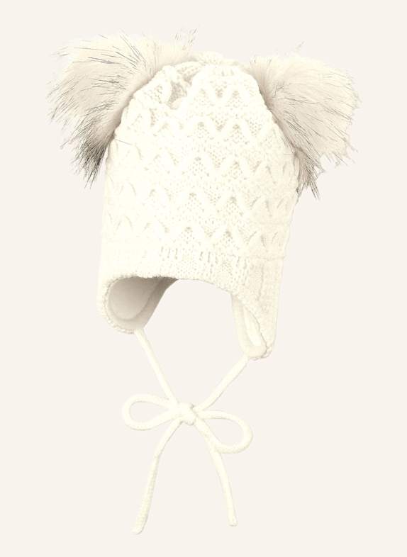Sterntaler Strickmütze Pompons BEIGE