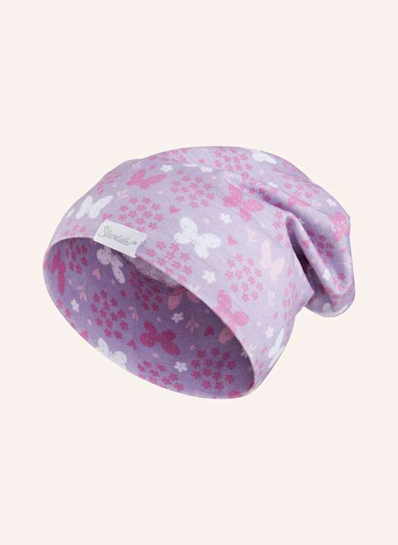 Sterntaler Beanie Blumen LILA