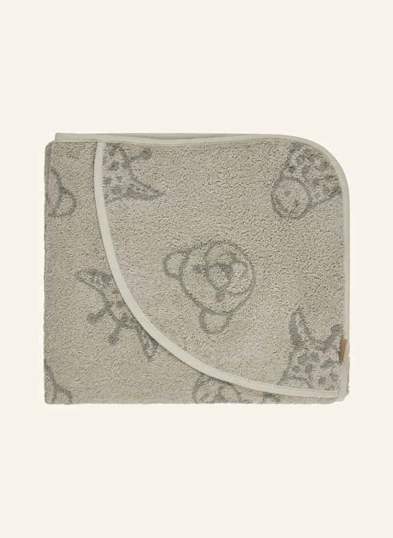 Sterntaler Kapuzenbadetuch 100x100 cm LÖWE Leo GRAU