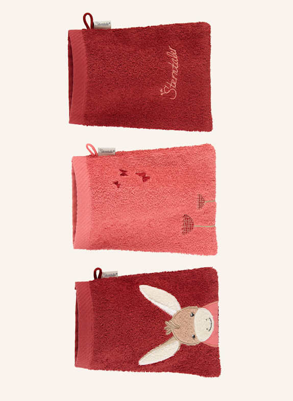Sterntaler 3er-Pack Waschhandschuhe Emmily HELLROT