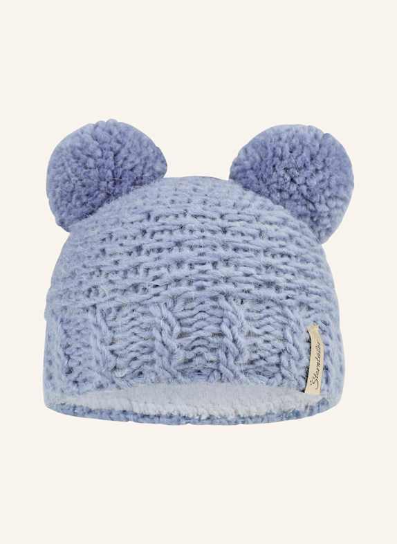 Sterntaler Bommelmütze Struktur BLAU
