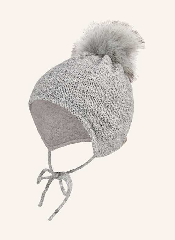 Sterntaler Strickmütze Struktur SILBER