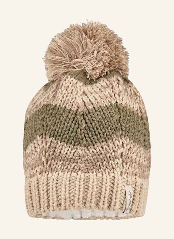 Sterntaler Bommelmütze Melange BRAUN