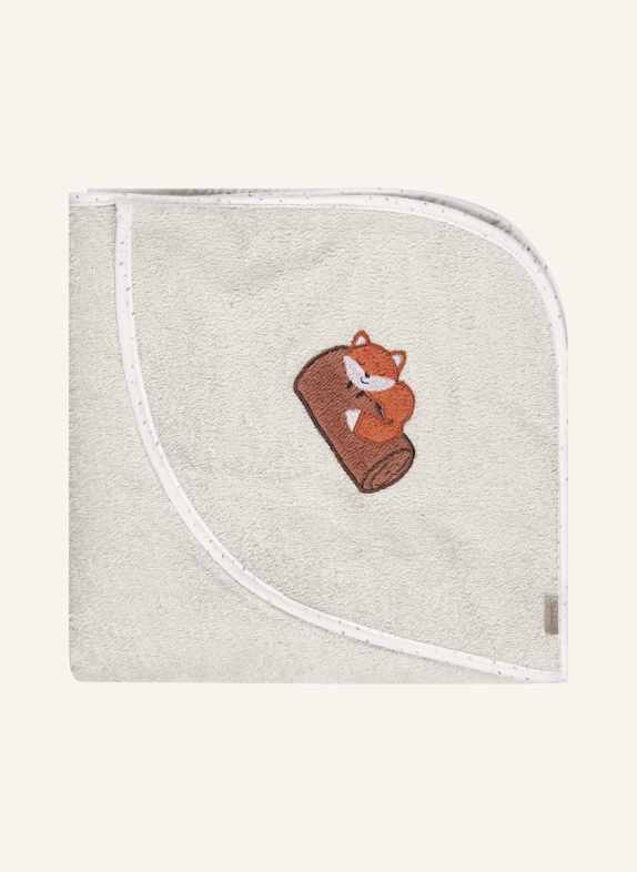 Sterntaler Kapuzenbadetuch 80x80 cm Filou HELLGRAU