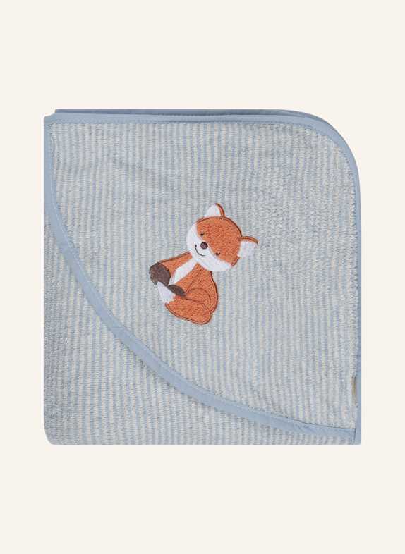 Sterntaler Kapuzenbadetuch 100x100 cm Filou HELLBLAU
