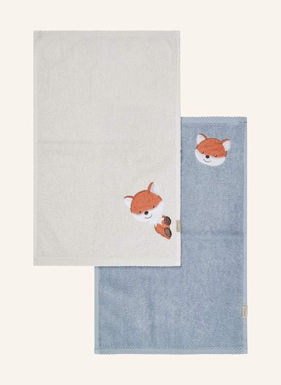 Sterntaler Kinderhandtuch 2er-Pack Filou HELLBLAU