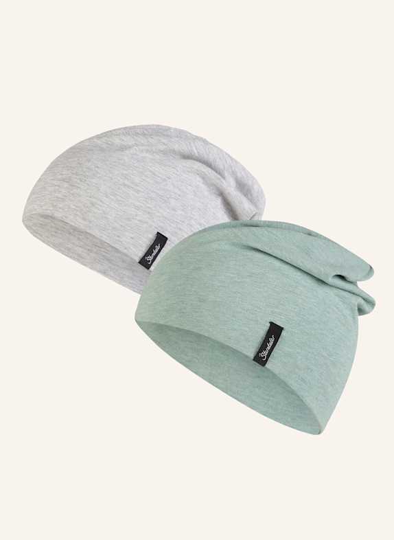 Sterntaler Multipack OCS Beanie aus Melange-Singlejersey (Bio) WEISS