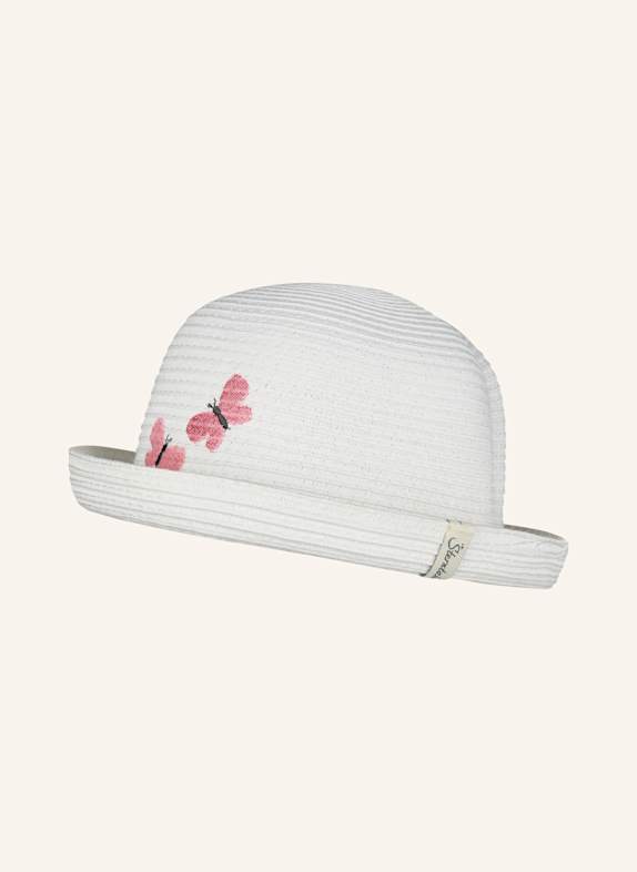Sterntaler Strohhut Schmetterling WEISS