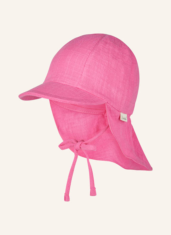 Sterntaler Schirmmütze mit Nackenschutz uni PINK
