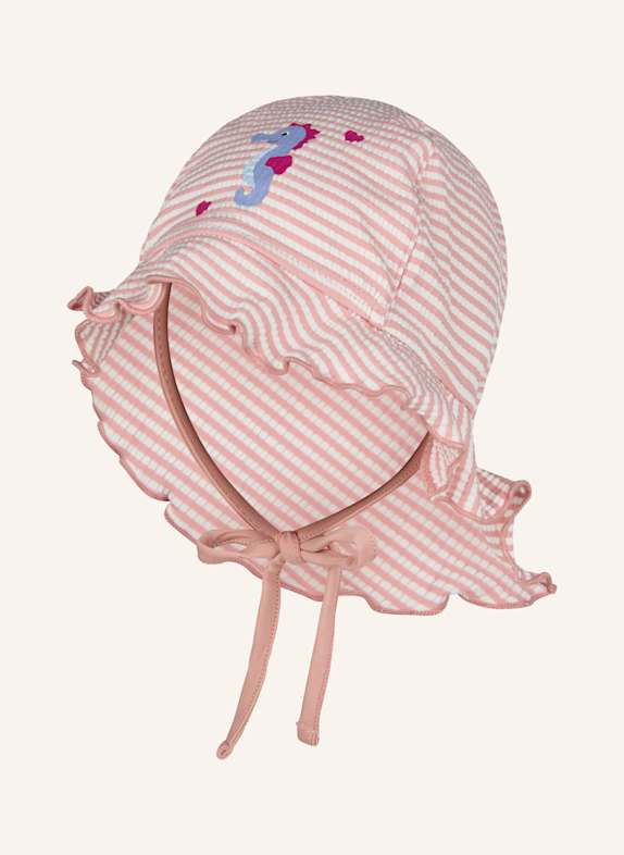 Sterntaler Schirmmütze mit Nackenschutz Seepferd HELLROSA