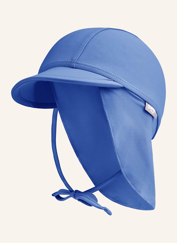 Sterntaler Schirmmütze mit Nackenschutz uni BLAU