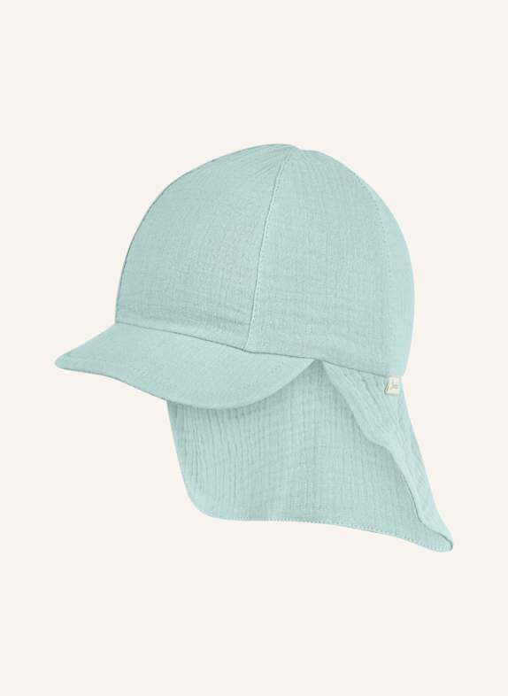 Sterntaler Schirmmütze mit Nackenschutz Musselin TÜRKIS