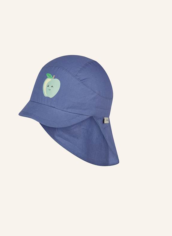 Sterntaler Schirmmütze mit Nackenschutz Apfel BLAU