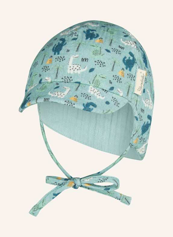 Sterntaler Schirmmütze mit Nackenschutz Dinos TÜRKIS