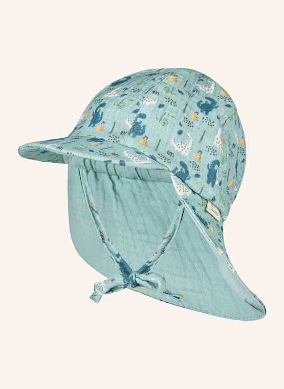 Sterntaler Schirmmütze mit Nackenschutz Dinos TÜRKIS