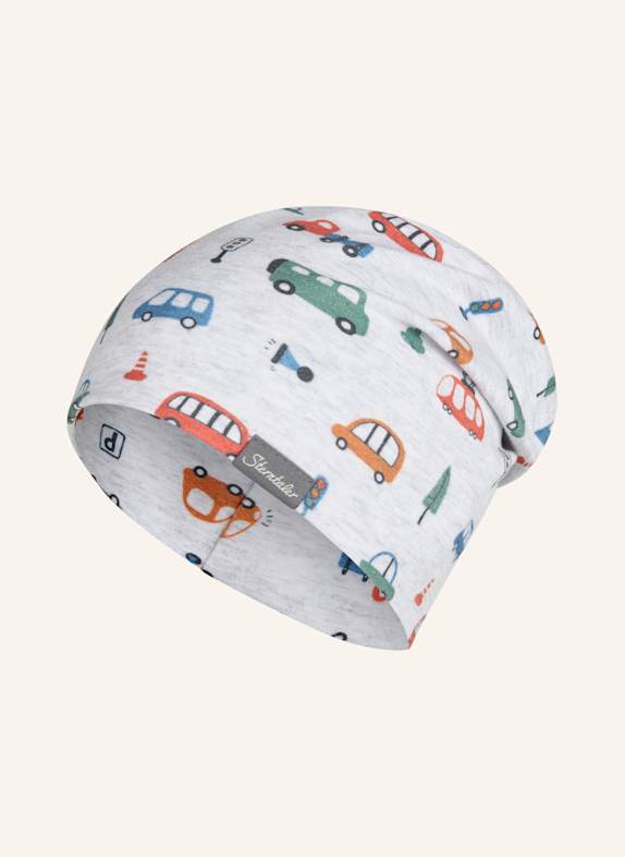 Sterntaler Beanie Fahrzeuge HELLGRAU