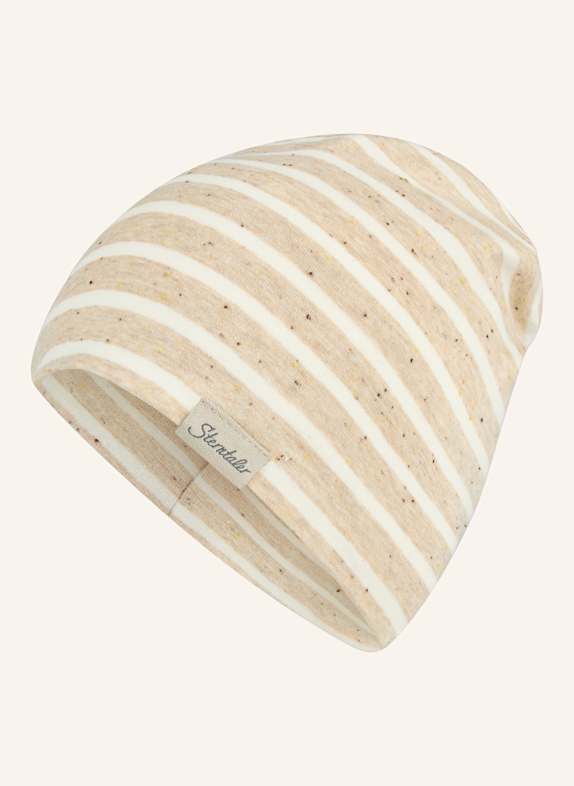 Sterntaler Beanie Streifen TAUPE