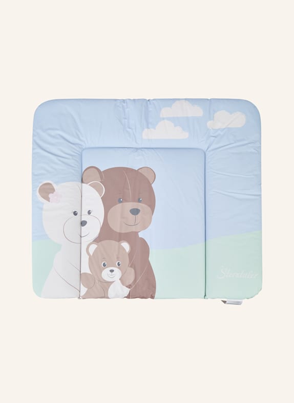 Sterntaler Wickelauflage FAMILIE Bär HELLBLAU