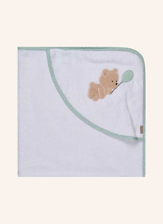 Sterntaler Kapuzenbadetuch 80x80 cm BÄR Bo WEISS