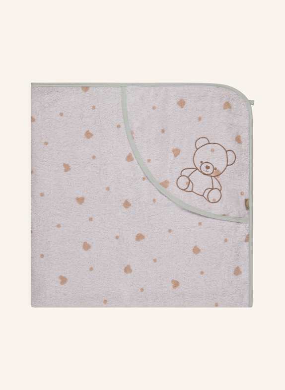 Sterntaler Kapuzenbadetuch 100x100 cm BÄR Bo WEISS