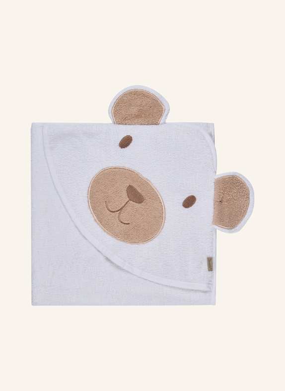 Sterntaler Motiv-Kapuzenbadetuch BÄR Bo WEISS