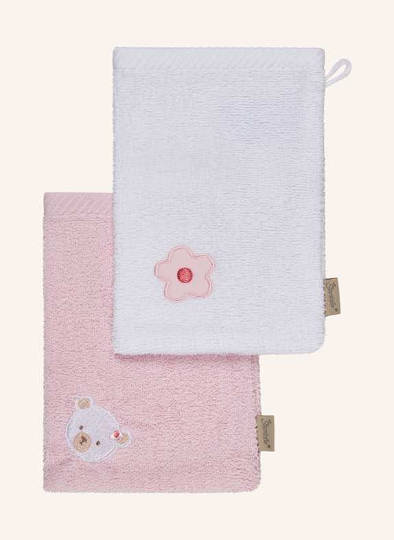 Sterntaler Waschhandschuhe 2er-Pack BÄR Betty ROSA