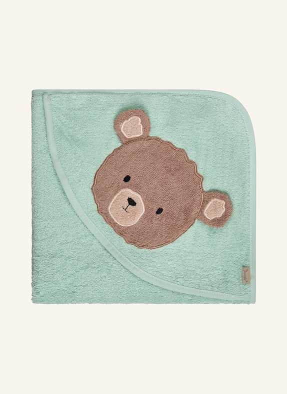 Sterntaler Motiv-Kapuzenbadetuch BÄR Bo HELLGRÜN