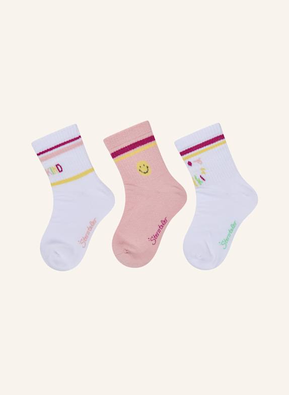 Sterntaler Socken 3er-Pack Schulkind HELLROSA