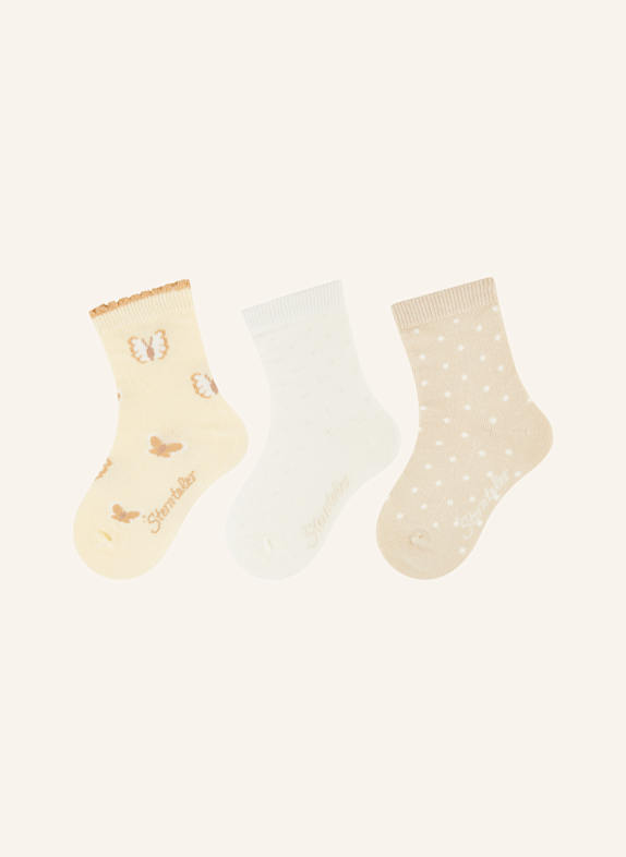 Sterntaler Socken 3er-Pack Schmetterling GELB