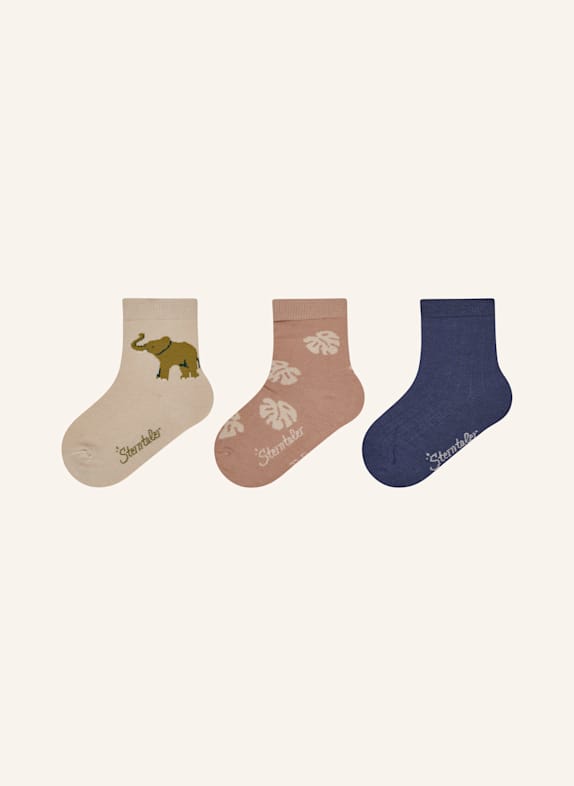 Sterntaler Socken 3er-Pack Elefant BEIGE