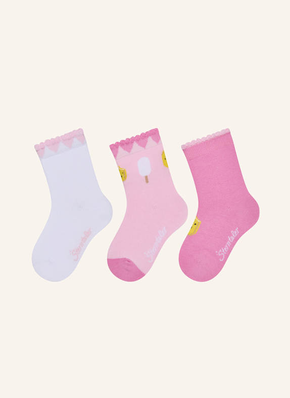 Sterntaler Socken 3er-Pack Eis am Stiel WEISS