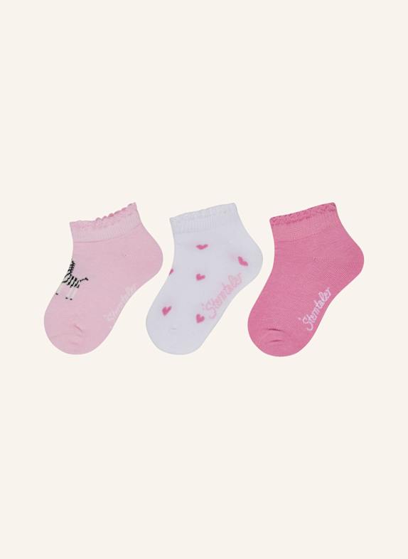 Sterntaler Sneaker Socken 3er-Pack Zebra ROSA