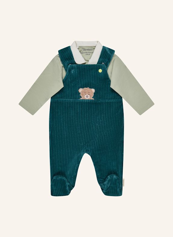 Sterntaler Strampler Set Bär DUNKELGRÜN