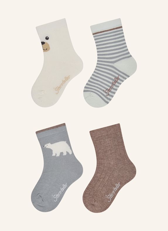 Sterntaler Socken 4er-Pack Eisbär BEIGE