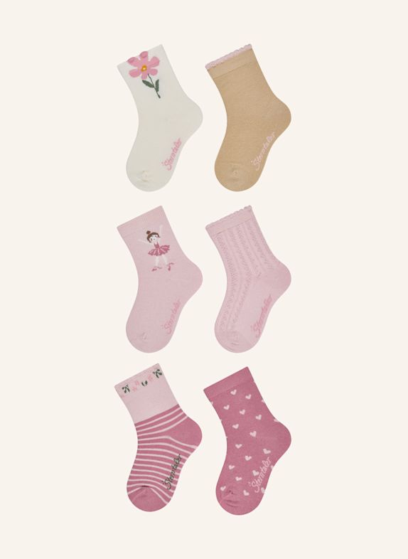 Sterntaler Socken 6er-Pack Blume BEIGE