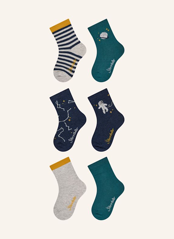 Sterntaler Socken 6er-Pack Ringel SILBER