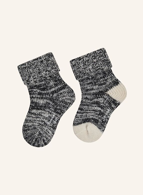 Sterntaler Baby Socken 2er-Pack Wolle SCHWARZ
