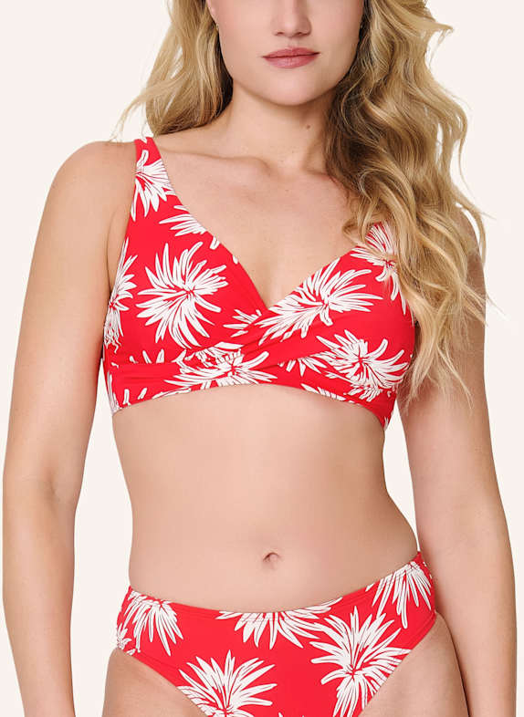LINGADORE Bikini-top met beugels WIT/ ROOD