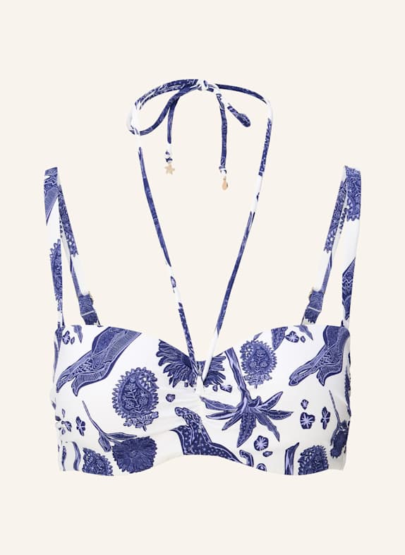 LINGADORE Balconette Bikini top WEISS/ BLAU