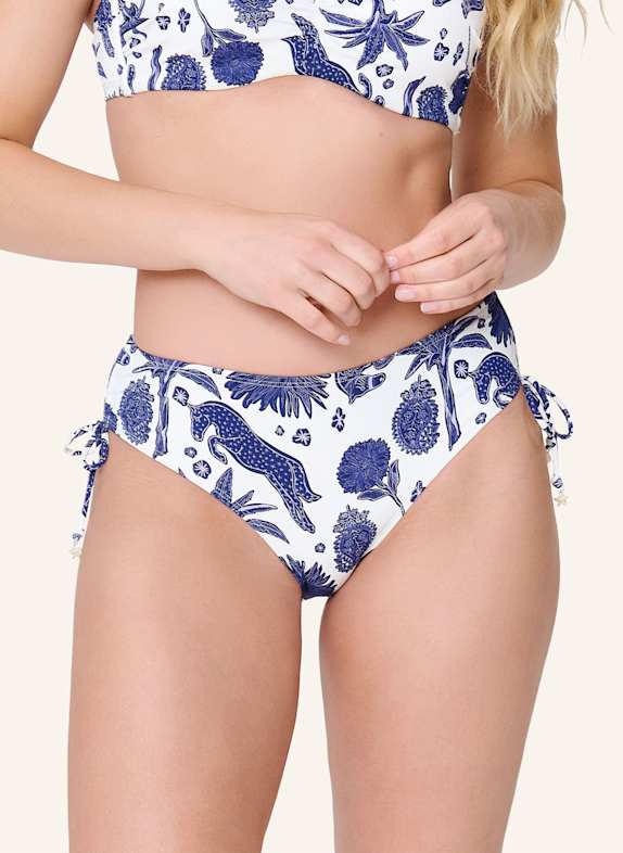 LINGADORE Bikini-shorty BLAUW/ WIT