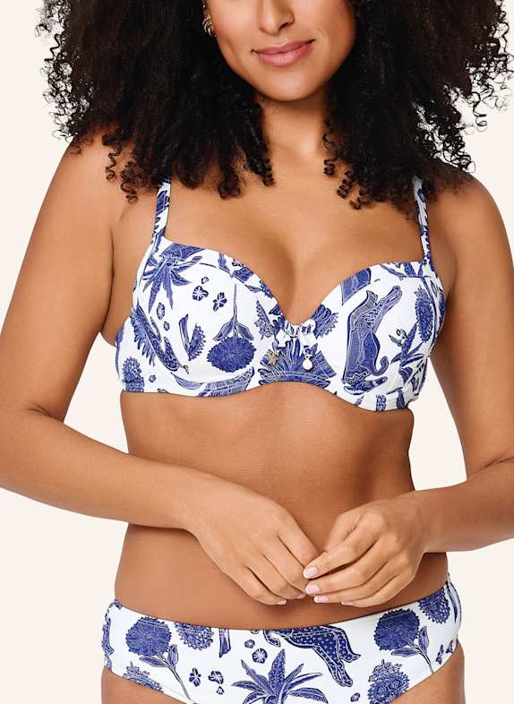 LINGADORE Bikinitop BLAUW/ WIT